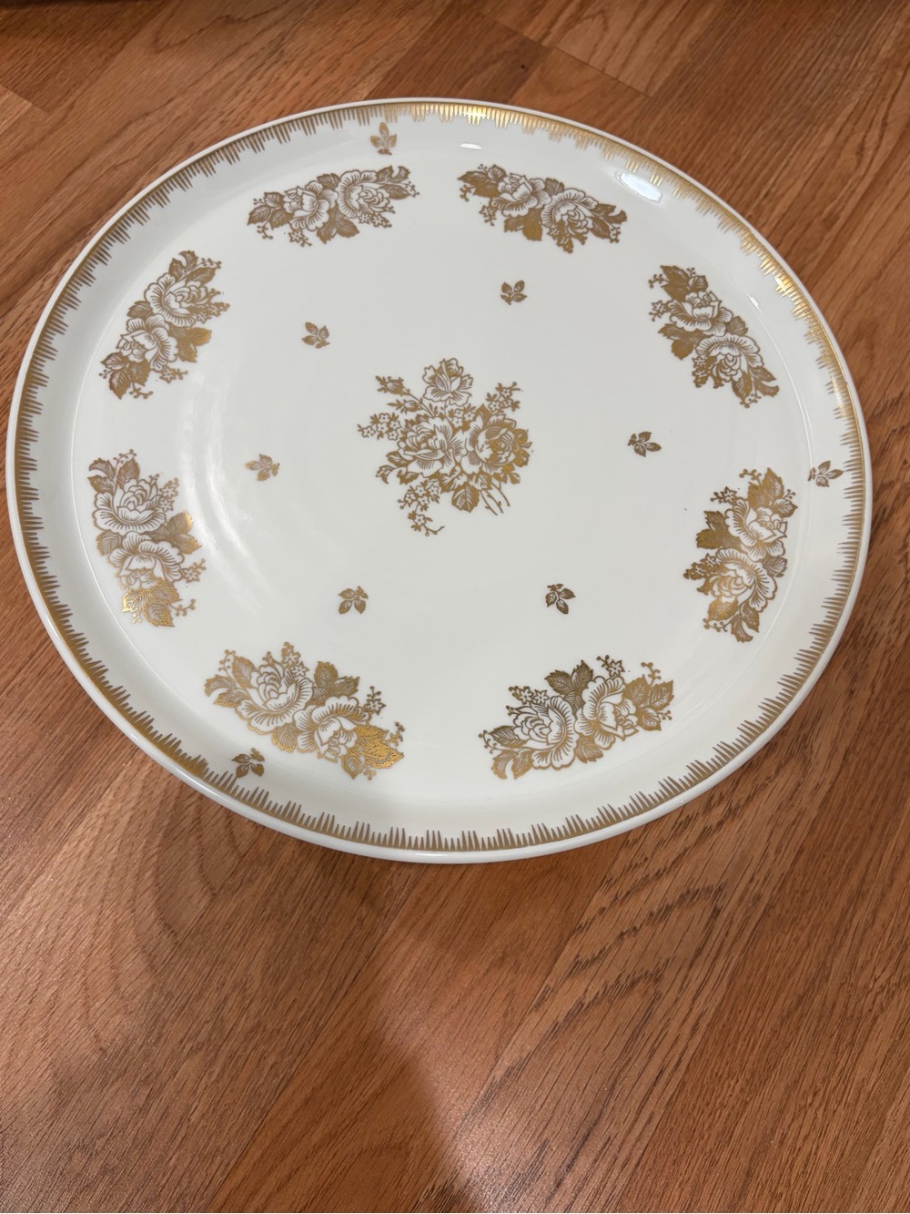 Vintage Porcelaine De France Pedestal Cake Stand